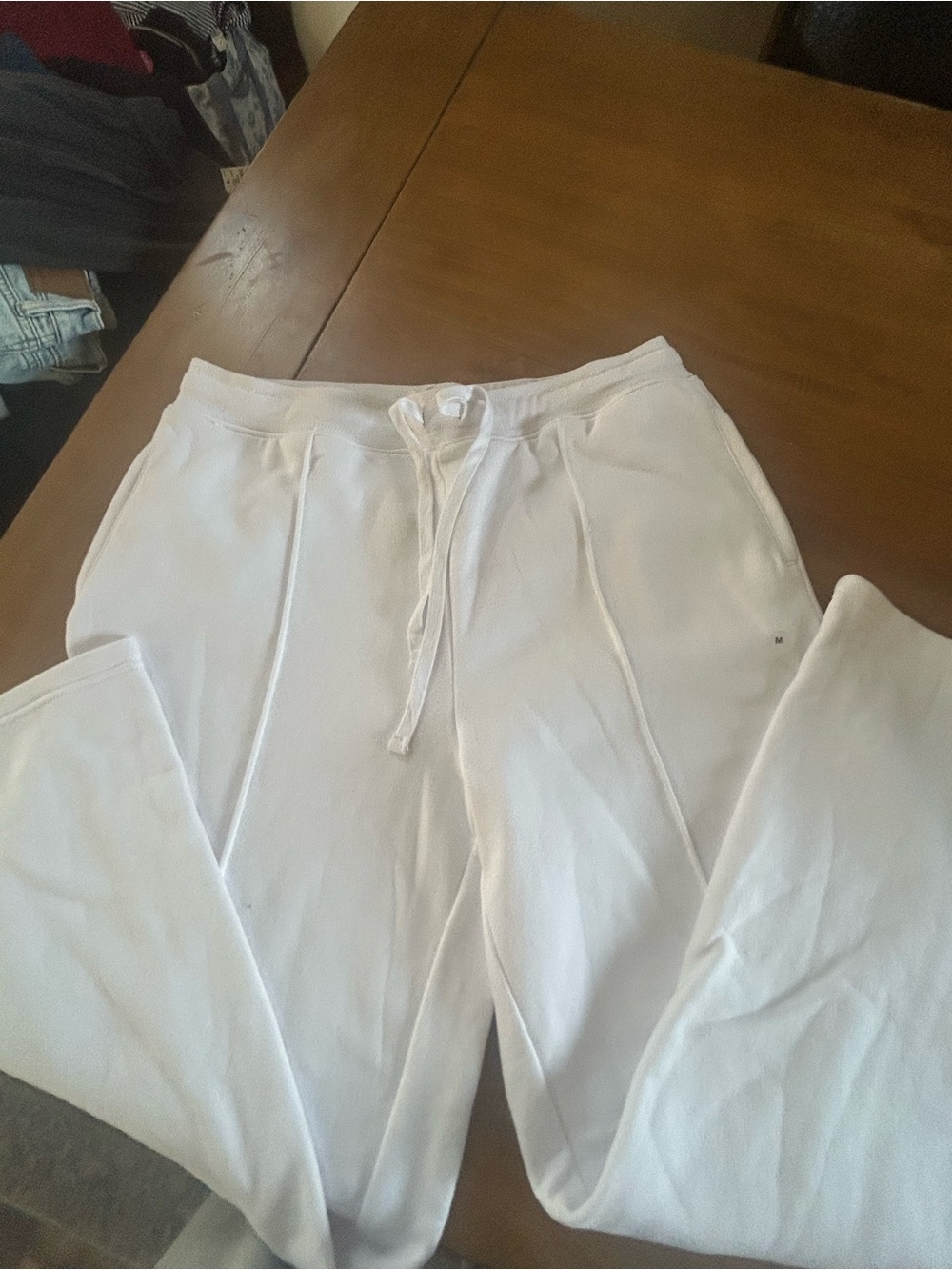 NWT AE Wide-Leg Lounge Pants in White - Picture 6 of 9
